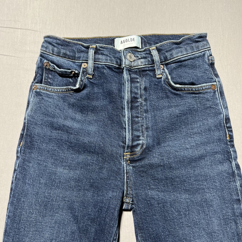 AGOLDE Jeans Womens 25 Nico High Rise Slim Straight Stretch Denim Button Fly‎ - Picture 6 of 16